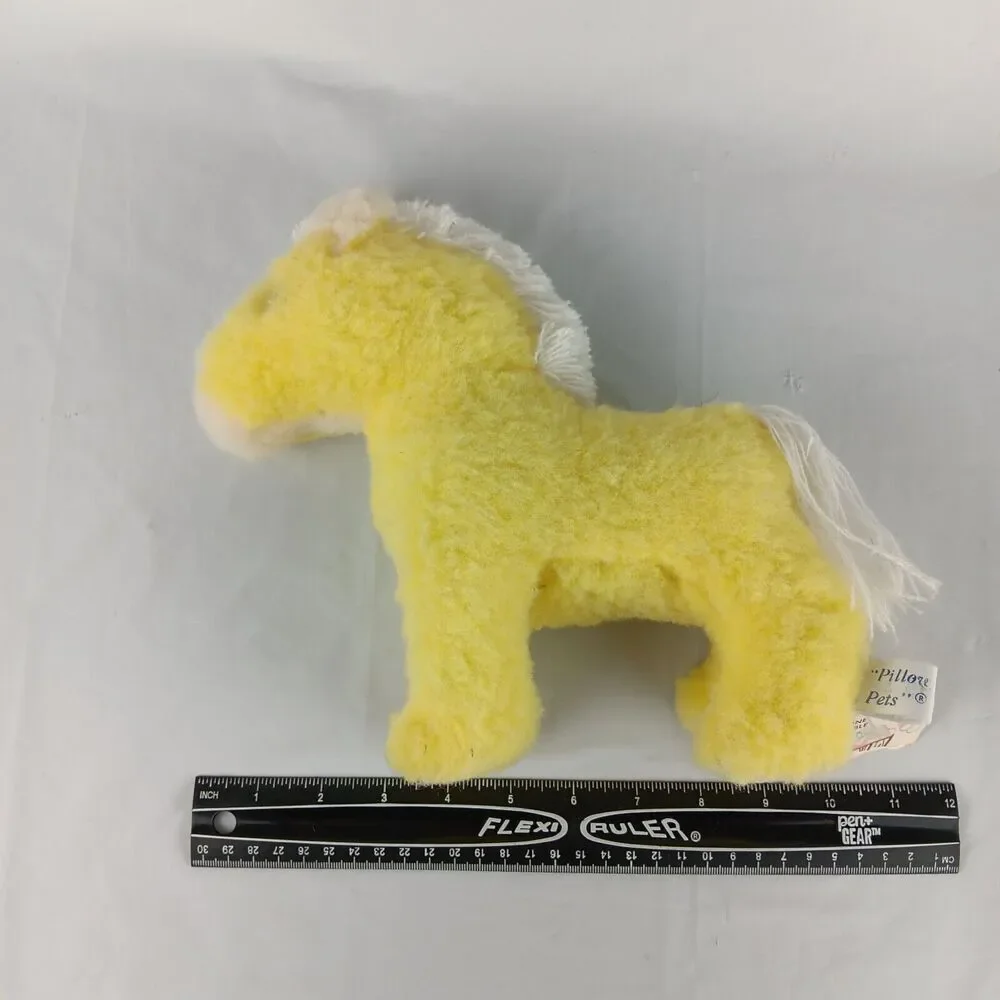R Dakin Pillow Pets Pampers Pony Yell Horse Plush 70s Rattle Softubles with Tags